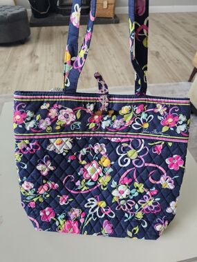 Vera Bradley Quilted Tote Bag In "Ribbons" Pattern